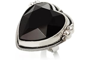 Avalaya ponadwymiarowy pierścionek koktajlowy w stylu vintage (antyczne srebro)