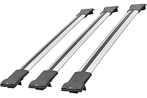 ACCESSORYPART RE&AR Tuning Compatible para Mercedes Vito W639 2003-2014 Barras de techo de 3 piezas Portaequipajes Barras Transversales Aluminio Gris