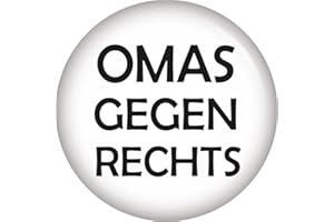 Omas gegen Rechts - weiß - 56mm Buttons Anstecker Kiwikatze Frieden