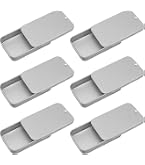 24 Stück Slide Top Metalldosen – Rechteckige Aufbewahrungsdosen Für Süßigkeiten, Schmuck & Bastelbedarf (gemischte Größen, Schwarz)