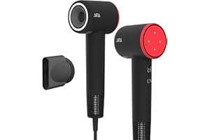 AINA Suszarka do włosów, suszarka do włosów dla kobiet z nasadką magnetyczną, silnik bezszczotkowy BLDC - 110 000 obrotów na minutę, 200 milionów jonów, lekka, jonizacja podróżna(Klasyczna czerwień)