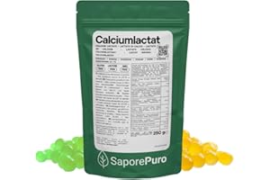 Saporepuro Calciumlactat pulver 250 gr - Ideal zur Sphärifizierung in der molekularen Küche