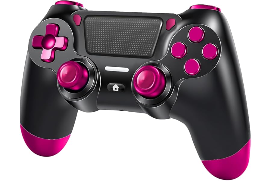 BJXOZ Wireless Controller per PS4, Gamepad con Vibrazione, Sei-Assi Sensore Giroscopio, Jack Audio, Pannello Touch, Pulsante Condividi, senza fili Controller per PS4/Slim/Pro/PC