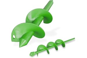 ZENIX 2PCS Gartenbohrer Erdbohrer für Bohrer 80×300mm+40×220mm für Bohrmaschine,Grabungswerkzeug zum Pflanzen,Garten Spiralbohrer Schnurlos Handbohrer Grabungswerkzeug zum Pflanzen und Bohren.