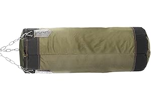 CERSALT Sacco da boxe vuoto, sigillo con cerniera in PU Sacco di sabbia vuoto Pratica sabbia per(green, 60CM)