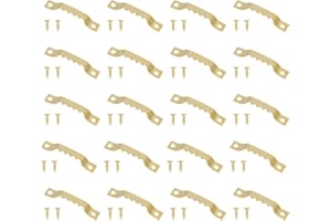 AIDQXBAOER Bildaufhänger, Bildaufhänger Sägezahn, Hängehaken für Bilderrahmen, Aufhänger für Holzrahmen, 20 Stück mit Schrauben