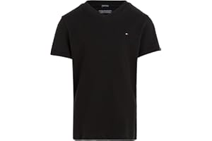 Tommy Hilfiger Boy's Basic Vn Knit S/s T-Shirt, Blue (Dark Allure Heather 408), One (Size: 86)