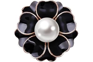 JJWNMLL Damen Blume Künstliche Perle Emaille Legierung Brosche Pin Weiß Corsage Kleidung Zubehör Stilvoll und Beliebt Langlebig