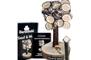 GARTENHELD Corona árbol Sauf&Wurf – Árbol magnético para coleccionar chapas, objeto decorativo de madera, regalo de cumpleaños, juego de fiesta con cerveza