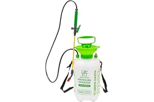 GREEN HAVEN Pulvérisateur à Pompe de 5 litres - Pulvérisateur à Pompe avec Sangle de Transport réglable - Pulvérisateur Haute Pression pour désherbant, pesticides, fongicides et Nettoyage
