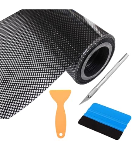 NewL Zwarte geperforeerde vinylfolie One Way Vision Privacy Film Wrap Auto/Home Window Film Sticker Stickers komen met mes blauwe schraper (40cm x 107cm NewL Zwarte geperforeerde vinylfolie One Way Vision Privacy Film Wrap Auto/Home Window Film Sticker Stickers komen met mes blauwe schraper (40cm x 107cm