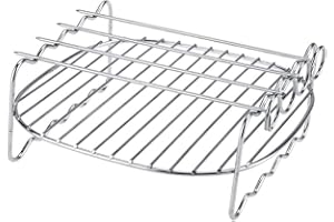 SHANRYA Grille De Cuisson, Grille De Refroidissement à Double Couche En Acier Inoxydable, Plateau De Cuisson AntiadhéSif, Grille De Cuisson Pour Barbecue Pour Friteuse à Air, Barbecue En Plein Air