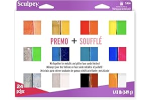 Sculpey POPE4009 Argilla da Forno Polimerica, 24 Pezzi