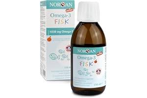 ‎NORSAN NORSAN Omega 3 FISK Fischöl hochdosiert 150 ml - Omega 3 für Kinder 1.030mg pro Portion - hochwertiges Öl mit EPA & DHA - Tagesdosis 1 TL Premium Öl für Kinder