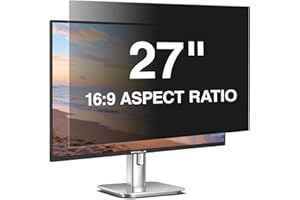 Pozlle Protector de privacidad de pantalla de computadora de 27 pulgadas para monitor de escritorio de pantalla ancha de 16:9, filtros de privacidad de luz azul antirreflejos y película protectora de