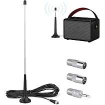 Amélioration Réception Radio BOOBRIE Antenne Radio FM/Dab Dipôle Haute Performance[3M Câble Antenne Dipôle Universelle 3m Câble
