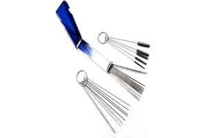 UKUSI Multi-size Carburetors Cleaning Tool Kit, 10 Cleaning Needles + 5 Nylon Brushes Tool +13 Cleaning Wires Set for Small Carb Jets Engine Cleaning (A)