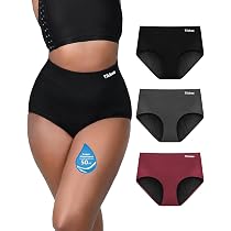 Lot De 3 Culottes Menstruelles Flux Très Abondant – Taille Haute – Absorbantes & Réutilisables – Jusqu’à 50 Ml