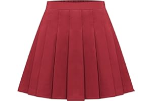 Adigau Enfant Fille Jupe Ecolière Plissé Jupe-Short Intégré Uniforme Scolaire Jupe Fille Patineuse Tennis Printemps Automne Hiver 4-13 Ans