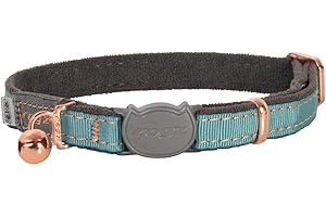 Rogz Urban Katzenhalsband, türkisfarbener Mond mit Sicherheitsschnalle
