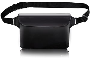 Sac Banane étanche Noir, Sac Banane, Sac Banane, Taille Universelle pour téléphone Portable, PVC, résistant à l'eau