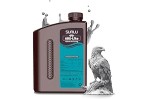 SUNLU ABS-Like standardowa fotopolimerowa żywica do drukarki 3D, 2 kg, 405 nm, utwardzana promieniowaniem UV, do druku 3D LCD/DLP/SLA, nietłukąca się i wysoka precyzja, szara 2000 g