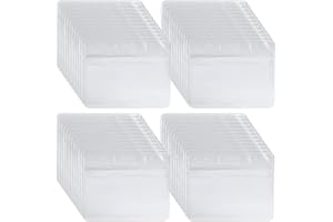 BUYGOO Porta Badge Holder Plastica Lavoro 200PZ Porta Badge Orizzontale, Porta Tessere Plastica Orizzontale, Titolare del Distintivo per Carta di Credito, Biglietto da Visita, Chiari Impermeabili
