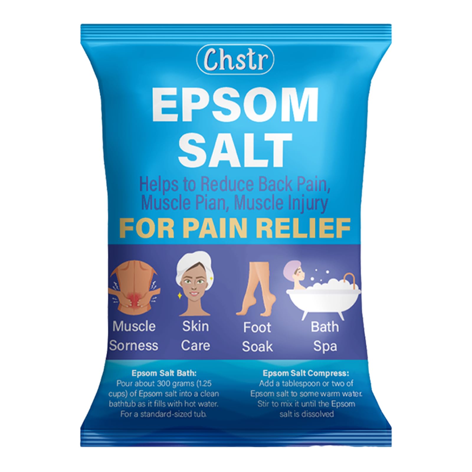Chstr Epsom Salt For Pain Relief Epsom Salt For Foot Epsom Salt For Bath Epsom Salts For Feet Pain For Muscle Relief, Relieve