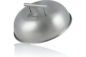 BBQ-Toro Värmeklocka i rostfritt stål | Ø 23 cm | Glosch, serveringsklocka, burgerklocka i rostfritt stål, matklocka, melting dome, grillklocka, hamburgarklocka, smältklocka grill
