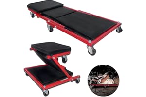 ‎YRHOME YRHome 2 in 1 Montagerollbrett Werkstattliege Rollbrett 150 kg belastbar 6 bewegliche Rollen 360° drehbar Werkstatt-Liegewagen Rollsitz Sitz- und Liegefunktion