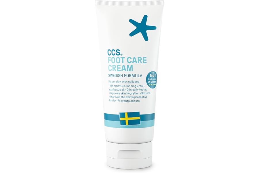 CCS Professional Foot Care Cream 175 ml - Moisturise and Protect Dry and Callused Feet, Contains 10% Urea and Eucalyptus Oil, Clinically Tested, Suitable for Diabetics