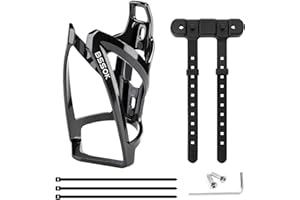 BSSOK Portabottiglie Bicicletta Nero Plastica, Portabottiglie per Bicicletta, MTB, Bici da Corsa, Mountain Bike