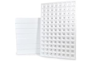 PAMPOLS Semilleros de Germinación de 104 Alveolos 4x4x6,5cm | Bandejas de Corcho Pórex Aislante Apilables para Cultivo de Semillas para Huerto | Reutilizable | 70 x 47,5 cm | Pack de 8 Bandejas