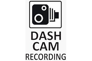 PLATINUM PLACE 4 x DASH CAM Recording-BLACK onto CLEAR-WINDOW Stickers-Vehicle Security Warning Dash Cam Signs-CCTV,Car,Van,Truck,Taxi,Mini Cab,Bus,Coach,Go Pro,Safety,Secure,Protection,Notice,Deterrent,60x87mm