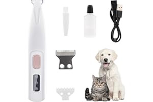 Binnan Recortadora de Patas de Perro, Cortapelos para Perros, Maquina Cortar Pelo Perros, Silencioso Cortapelos para Perros para perros, gatos, pata, ojos