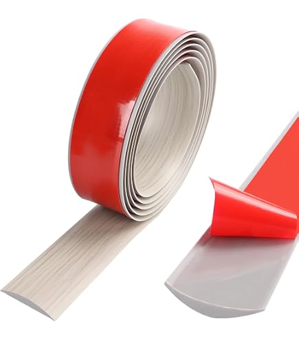 Profil De Transition Auto-adhésif Pour Sol - PVC Gris 3m X 3.5cm, Compensation 5mm