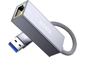ULT-WIIQ USB 2,5Gb Ethernet Adapter, USB 3.0 auf RJ45 2.5GbE LAN Netzwerk Adapter, 2500/1000/100/10 Mbps Gigabit Ethernet Internet Adapter für MacOS, Windows, Linux, Steam Deck, PC, NAS, Laptop, Tablet, Server