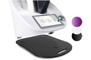 Niltava Gleitbrett für Thermomix TM6 & TM5 – Premium Acryl – Gleiter für Küchenmaschine – Müheloses Verschieben & Schutz für Geräte – Passgenau & Elegant – Schwarz Hochglanz