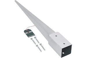 KOTARBAU® Soporte Poste Cuadrado 71x71 mm - 750 mm Acero Galvanizado en Caliente Base de acero para Enterrar Anclaje Suelo Base Poste Madera con Punta Soporte de Estaca Plata