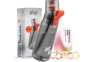 air up® Flasche Twist Pro Starter Set Original, inkl Pods in 5 Geschmacksrichtungen 1l Trinkflasche mit Geschmack, zuckerfrei I auslaufsicher, spülmaschinenfest & BPA frei I in Charcoal Grey