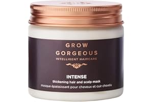 TACK OUT EST 1974 Grow Gorgeous Intense | Thickening Hair and Scalp Mask | Strengthening Treatment for Fine Hair | Thinning Hair – Biotin, Caffeine & Hyaluronic Acid | Vegan & Sulfate-Free | 200ml