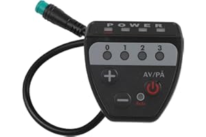 URPIZY LED Display Meter Lichtsteuerung 36V 48V mit 5-Pin-Anschluss für Elektrofahrräder und E-Scooter, Wasserdicht IP65, ABS-Material, Batterieanzeige und Gangschaltung