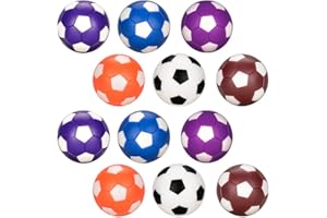 Oziral Bolas de futbolín de 12 unidades, repuesto para futbolín de colores de 36 mm, juego de fútbol para adultos y niños