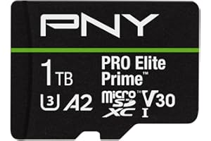 PNY 1TB PRO Elite Prime Class 10 U3 V30 A2 microSDXC Flash Memory Card + adapter SD - do 200MB/s, Class 10, U3, V30, A2, 4K UHD, Full HD, UHS-I