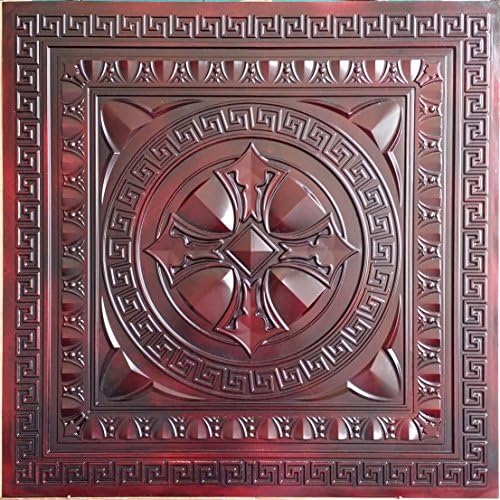 ceiling tile false tin paint age red wood color Groggery ceiling panels PL01 10pcs/lot