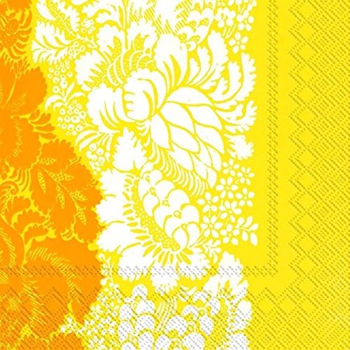 Ananas Yellow Marimekko Luncheon Paper Table Napkins 20 in a Pack 33cm Square