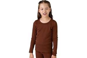 LAPASA Camiseta Térmica Manga Larga Unisex Pantalon Largo Térmico Niño y Niña 100% Lana Merina Deporte Invierno 5-13 años K13/K14