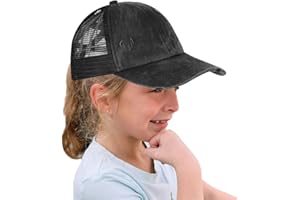 ITODA Baseball Cap Mädchen Basecap Pferdeschwanz Cappi Mesh Baseballkappe Verstellbar Baseballmütze Sonnenschutz Sonnenmütze Kinder Shirmmütze Cool Shildkappe Sommer Sonnenkappe Outdoor Strand