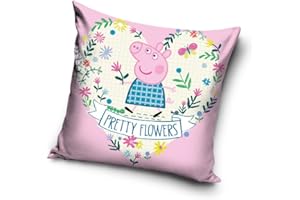 Une kompatibel mit Peppa Pig Wutz Kissenhülle Kissenbezug 40x40 cm (PP215005)