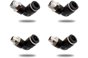SRJQXH 4 Pcs Pneumatic Connectors, Two Different Models of (8MM × 1/4" and 8MM × 1/8") Male Thread Quick Fittings, Black Air Fittings Adapter, Can be Used for DIY Tools